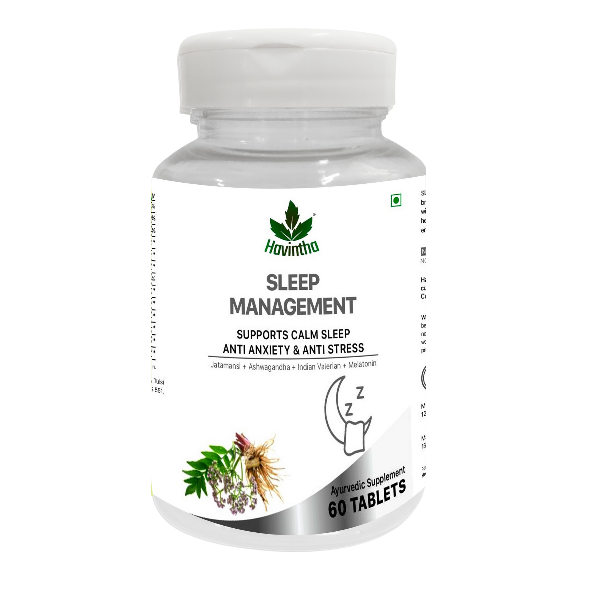 Havintha Natural Sleep Management Tablets (Advanced Melatonin) - 60 Tabs
